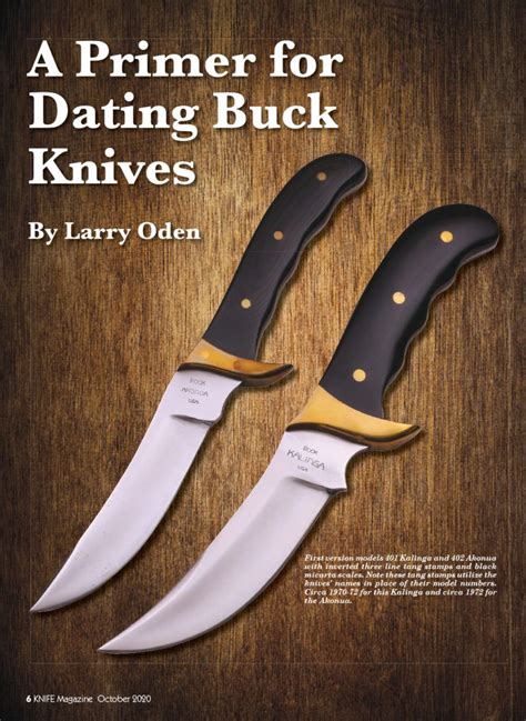 dating buck knife